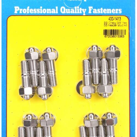 Sady čepů pro záhlaví ARP 400-1413 "BB Chevy 3/8"" hex SS header stud kit" Chevrolet Big Block