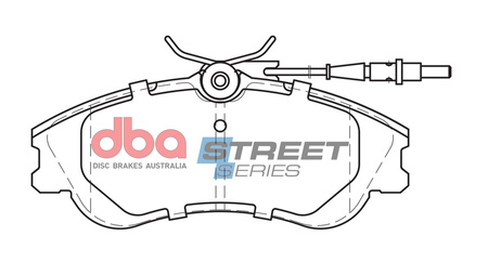 Přední brzdové destičky DBA Brake Pads Street Series Ceramic - DB2015SS CITROEN Berlingo Multispace Xsara Estate PEUGEOT 306 Partner Combi