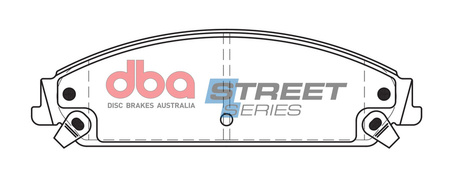 Přední brzdové destičky DBA Brake Pads Street Series Ceramic - DB2008SS CHRYSLER USA 300C DODGE Challenger Charger