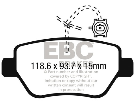 DP32258C - Sada brzdových destiček Série REDSTUFF EBC Brakes