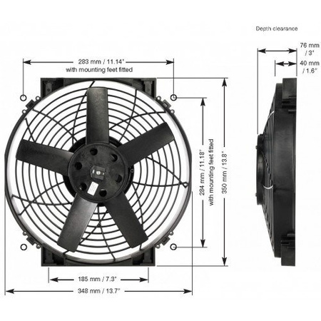 Davies Craig 14" ventilátor Slimline Thermatic®
