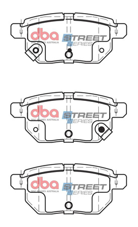 Zadní brzdové destičky DBA Brake Pads Street Series Ceramic - DB1786SS ASTON MARTIN Cygnet LEXUS CT200h SUBARU Trezia SUZUKI Baleno TOYOTA Auris NDE150 NRE150 ZRE151 ZRE152 ZRE154 ZWE150 ZZE150 Corolla Prius Plug-in ZVW35 ZVW30 ZVW50 Urban Cruiser Verso