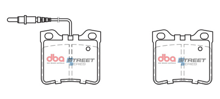 Zadní brzdové destičky DBA Brake Pads Street Series Semi-metallic - DB1988SS MERCEDES-BENZ V-Class V200 V220 TD V230 V280 Vito