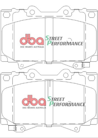 Přední brzdové destičky DBA Brake Pads Street Performance Hawk HB313x.685 - DB1365SP TOYOTA Landcruiser HDJ100 HDJ101 HZJ71 HZJ74 HZJ78 HZJ79 UZJ100 VDJ Sequoia