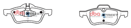 Přední brzdové destičky DBA Brake Pads Street Series Ceramic - DB1500SS MINI Convertible R52 Hatch 1st Gen R50 R53