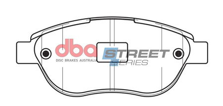 Přední brzdové destičky DBA Brake Pads Street Series Ceramic - DB1758SS CITROEN Berlingo Multispace C3 C4 Xsara Estate Picasso PEUGEOT 1007 206 207 Van 207CC 307 CC Partner Combi