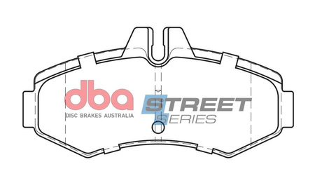 Přední brzdové destičky DBA Brake Pads Street Series Semi-metallic - DB1986SS MERCEDES-BENZ V-Class V200 V220 TD V230 V280 Vito