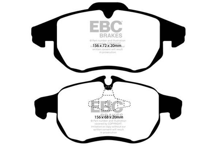 DP1414 - Sada brzdových destiček Série ULTIMAX2 EBC Brakes
