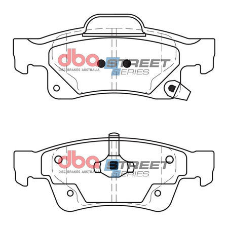 Zadní brzdové destičky DBA Brake Pads Street Series Ceramic - DB2217SS DODGE USA Durango JEEP Grand Cherokee