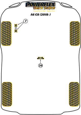 Přední stabilizátor spojovací pouzdro 10mm Polyuretanové pouzdro Powerflex Black Series Audi A6 / S6 / RS6 A6 / S6 / RS6 C8 (2018 on) A6/S6 C8 PFF3-913-10BLK