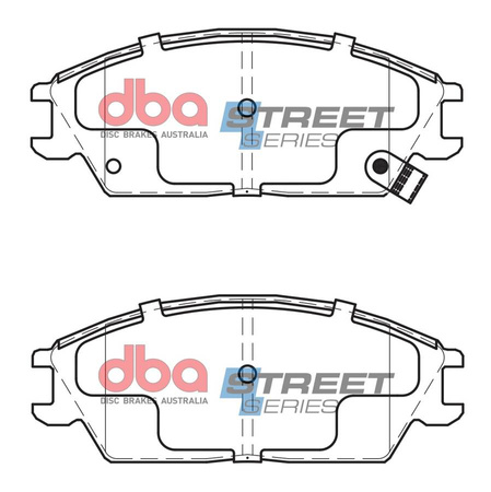 Přední brzdové destičky DBA Brake Pads Street Series Ceramic - DB1252SS HYUNDAI Accent Getz Lantra Pony X2 S Coupe