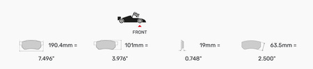 Přední brzdová destička Ferodo Racing DS1.11 FRP3096W PORSCHE 911 997 