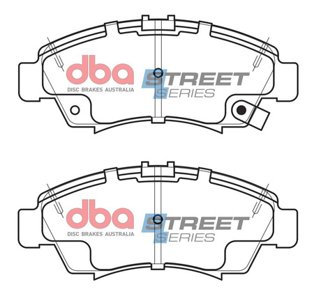 Přední brzdové destičky DBA Brake Pads Street Series Ceramic - DB1262SS HONDA Civic 5th Gen EG3 EG4 EG5 EG8 EH9 6th EJ9 EK1 Coupe EJ2 EJ6 Domani MB4 Integra Not UK DC1 Jazz Logo