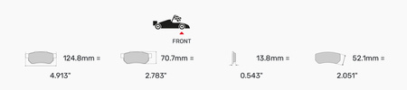 Přední brzdová destička Ferodo Racing DSUNO FCP4821Z ABARTH 124 Spider FIAT MAZDA MX-5 IV,