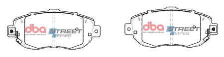 Přední brzdové destičky DBA Brake Pads Street Series Ceramic - DB1395SS LEXUS Aristo GS300 GS430 IS200 IS300 SC430 TOYOTA Aust NZ Altezza GXE15 JCE10 JCE15 SXE10 JZS147 JZS160 JZS161 UZS143 Cresta JZX100 JZX90 Soarer UZZ40 Supra Not UK