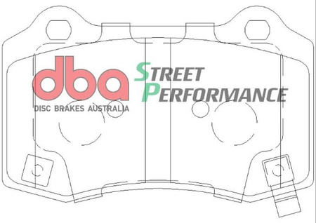 Zadní brzdové destičky DBA Brake Pads Street Performance Hawk HB194x.570 - DB2260SP CHRYSLER USA 300C DODGE Challenger Charger Magnum JEEP Grand Cherokee TESLA Model S AWD RWD X
