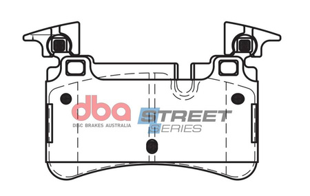 Zadní brzdové destičky DBA Brake Pads Street Series Ceramic - DB15037SS MERCEDES-BENZ C-Class W204 C63 AMG Coupe C204 Estate S204 CLS C219 CLS63 E-Class T211 E63 W211 SL-Class R230 SL55 SL600 SL63 SL65