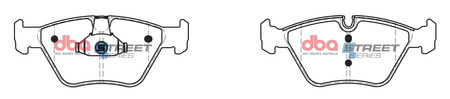 Přední brzdové destičky DBA Brake Pads Street Series Ceramic - DB1522SS BMW 3 Series E46 330 X3 E83 Z4 E85 E86 MG 6 ZT-T ZT ROVER 75