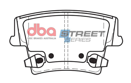 Zadní brzdové destičky DBA Brake Pads Street Series Ceramic - DB2062SS CHRYSLER USA 300C DODGE Charger Magnum