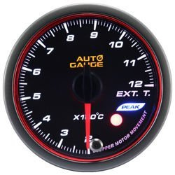 Indikátor Auto Gauge teplota EGT výfukových plynů - SMOKE PW