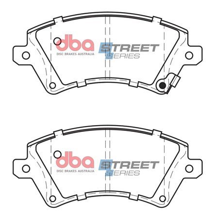 Přední brzdové destičky DBA Brake Pads Street Series Ceramic - DB1714SS TOYOTA Corolla CDE120 NDE120 ZZE120 ZZE121 ZZE123