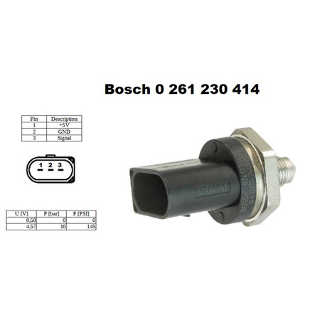 Senzor tlaku oleje Bosch 10bar se zástrčkou