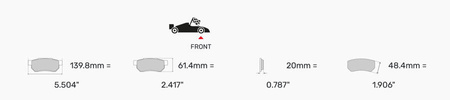 Přední brzdová destička Ferodo Racing DS1.11 FRP3024W FERRARI 360 SKODA Fabia