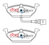Přední brzdové destičky DBA Brake Pads Street Series Ceramic - DB1405SS AUDI A1 8X GB A2 8Z A3 8L 8P Cabriolet SEAT Altea Arona Cordoba Ibiza 6J 6L 6P A0 Leon 1M 1P Mii Toledo SKODA Citigo Fabia 5J 6Y NJ Praktik Kamiq Octavia 1U 1Z Rapid Spaceback