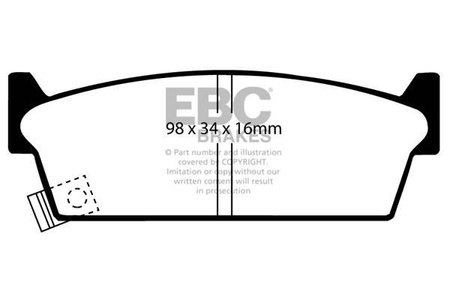 DP3686/2C - Sada brzdových destiček Série REDSTUFF EBC Brakes