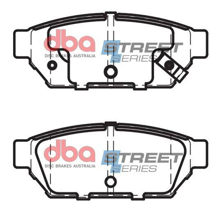 Zadní brzdové destičky DBA Brake Pads Street Series Ceramic - DB1278SS MITSUBISHI Carisma Colt FTO Lancer Libero PROTON Malaysia and Philippines Satria Compact Coupe Persona Wira