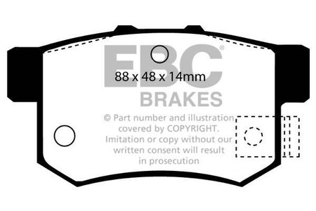 DP781 - Sada brzdových destiček Série ULTIMAX2 EBC Brakes