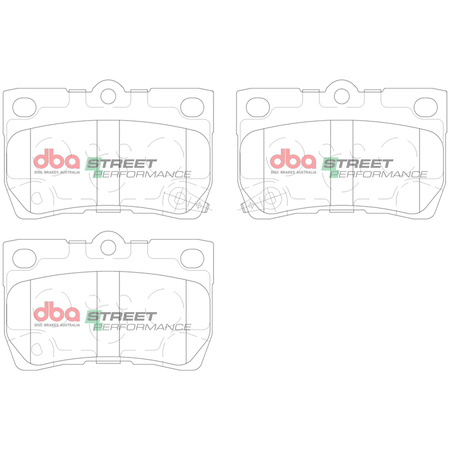 Zadní brzdové destičky DBA Brake Pads Street Performance Hawk HB562x.612 - DB1854SP LEXUS GS300 GS430 GS450h GS460 IS200D IS220D IS250