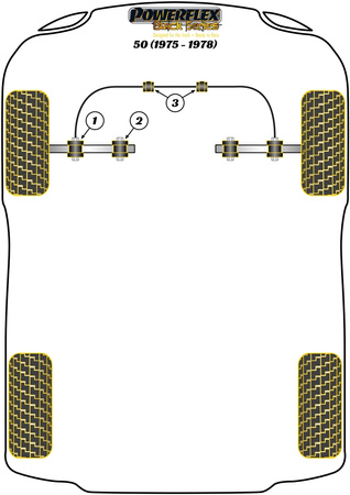 Vnější pouzdro předního lichoběžníkového ramene Polyuretanové pouzdro Powerflex Black Series Audi 50 (1975 - 1978) PFF85-101BLK