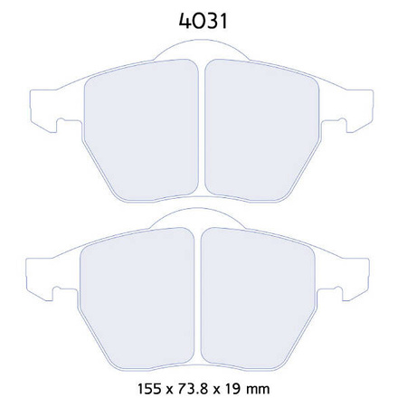 Brzdové destičky Carbone Lorraine RC6E - Audi A3 1,8 Turbo Sport 20V Quattro (00-03)
