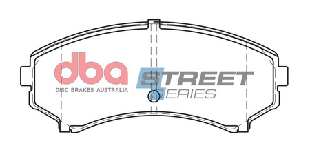 Přední brzdové destičky DBA Brake Pads Street Series Ceramic - DB1388SS MAZDA E2000 Panel Van E2200 MITSUBISHI Grandis Pajero Shogun