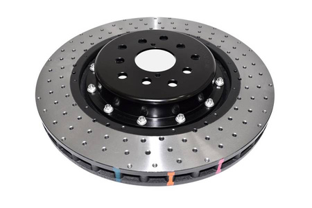 Přední brzdový kotouč DBA 5000 series - Křížově vrtané/prohlubně - DBA53050BLKXD-10 SUBARU WRX STi
