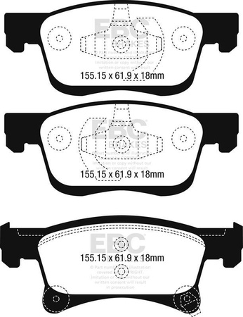 DPX2242 - Sada brzdových destiček Série ULTIMAX2 EBC Brakes