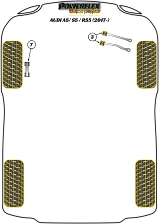 Přední stabilizátor spojovací pouzdro 10mm Polyuretanové pouzdro Powerflex Black Series Audi A5 / S5 / RS5  A5 / S5 / RS5 (2017 - ON) PFF3-913-10BLK