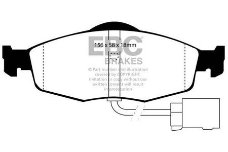 DP3955C - Sada brzdových destiček Série REDSTUFF EBC Brakes