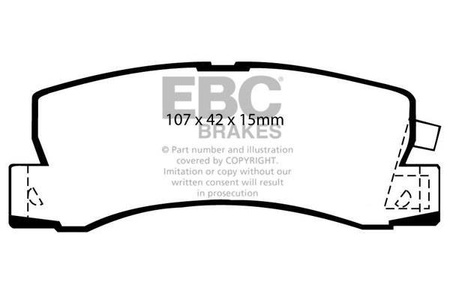 DP3628C - Sada brzdových destiček Série REDSTUFF EBC Brakes