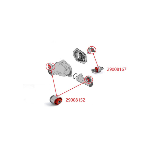 Pouzdro přední nápravy - MPBS COMFORT SERIES: 29008152 Jeep Commander XK / XH, Grand Cherokee III WK/WH,