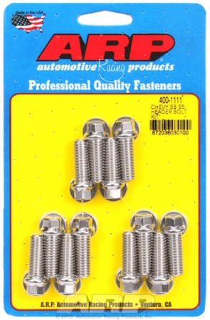 Sady čepů pro záhlaví ARP 400-1111 SB Chevy SS hex header bolt kit Chevrolet Small Block