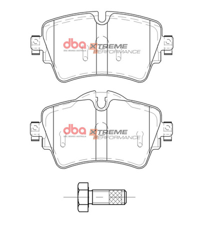 Přední brzdové destičky DBA Brake Pads Xtreme Performance - DB15119XP BMW 2 Series F45 Active Tourer 216 218 F46 Gran 214 xDrive F45 X1 F48 X2 F39 MINI Clubman F54 Convertible F57 Hatch 3rd Gen F55 F56