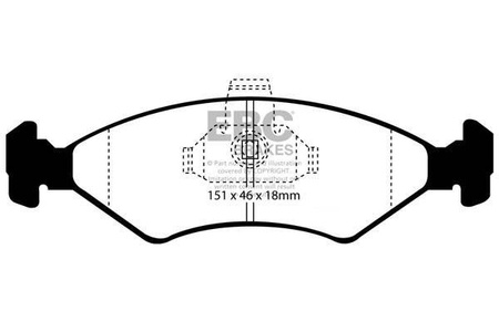 DP41051R - Sada brzdových destiček Série YELLOWSTUFF EBC Brakes