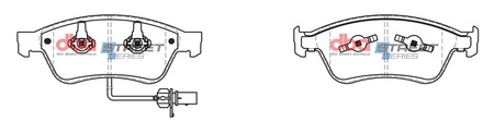 Přední brzdové destičky DBA Brake Pads Street Series Semi-metallic - DB2202SS AUDI A8 quattro D3 S6 C6 S8 VOLKSWAGEN Phaeton