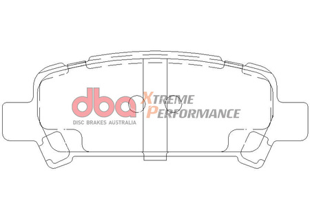 Zadní brzdové destičky DBA Brake Pads Xtreme Performance ECE R90 certified Hawk HB434x.543 - DB1379XP SUBARU Forester SF5 SG5 Impreza Sport Legacy BE5 BH5 Outback