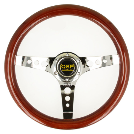 Dřevěný Volant QSP QS-W350S3 – plochý, 350 mm, 3ramenný