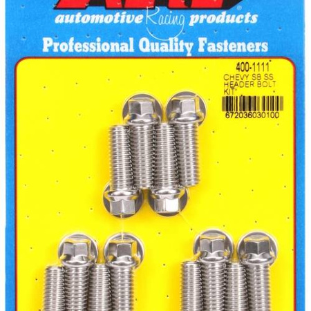 Sady čepů pro záhlaví ARP 400-1111 SB Chevy SS hex header bolt kit Chevrolet Small Block