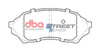 Přední brzdové destičky DBA Brake Pads Street Series Ceramic - DB1358SS MAZDA 323