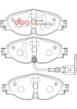 Přední brzdové destičky DBA Brake Pads Xtreme Performance - DB2383XP AUDI A1 GB A3 8V 8Y Cabriolet quattro Q2 Q3 F3 TT 8S SEAT Ateca Leon 5F KL X-PERIENCE SKODA Karoq Kodiaq Octavia 5E Superb 3V VOLKSWAGEN Arteon Caddy Alltrack Life Maxi Golf Mk7 Mk8